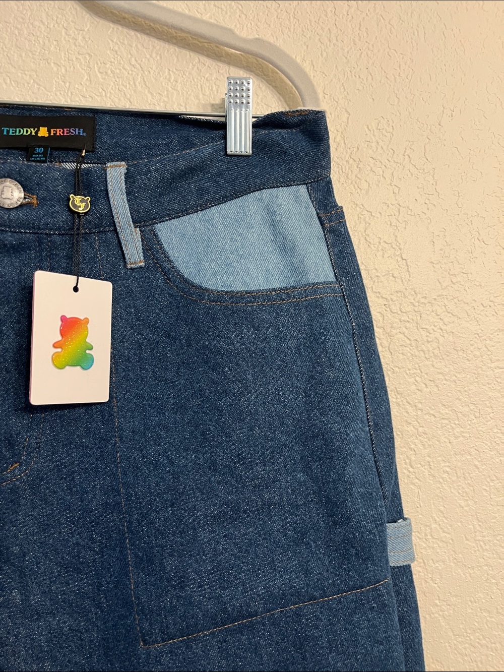 Teddy Fresh convertible patchwork/ two tone Jeans - Picture 6 of 13